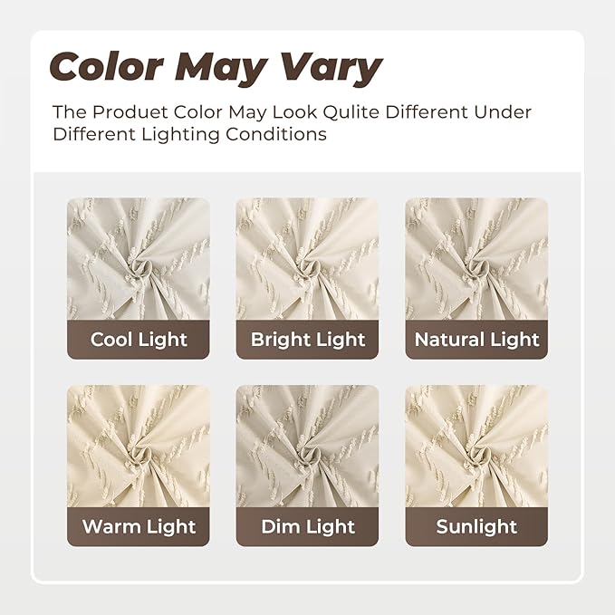 96inch Extra Long Beige Shower Curtain Modern Farmhouse Shower Curtain Bohemian - Image 7