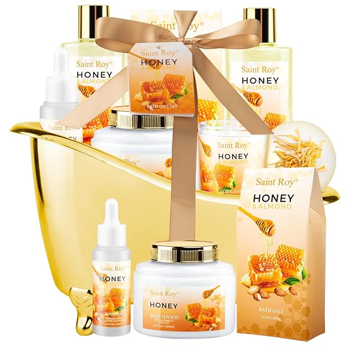 Christmas Gifts for Women Bath & Body Gift Set, Luxury Home Spa Bath Gift Basket by SaintRoy