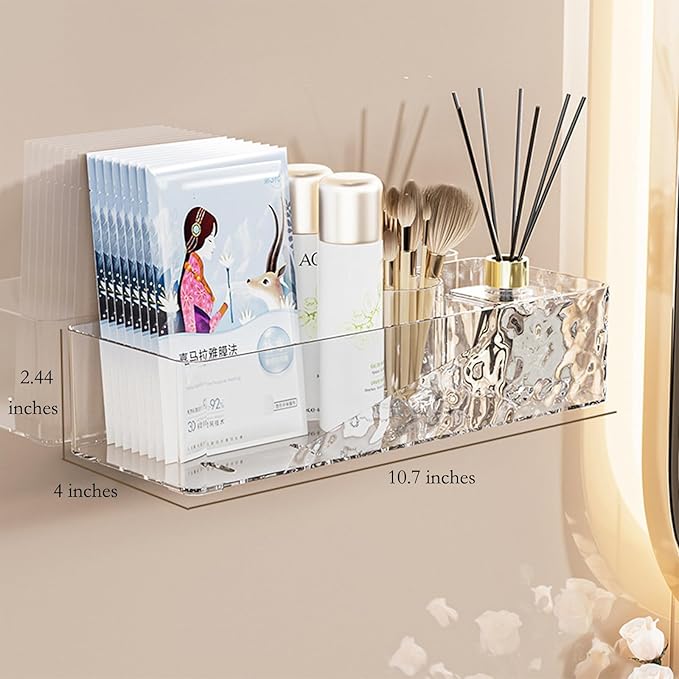 Wall Mounted Bathroom Caddy Organizer, Adhesive Shower Shelf - Image 2