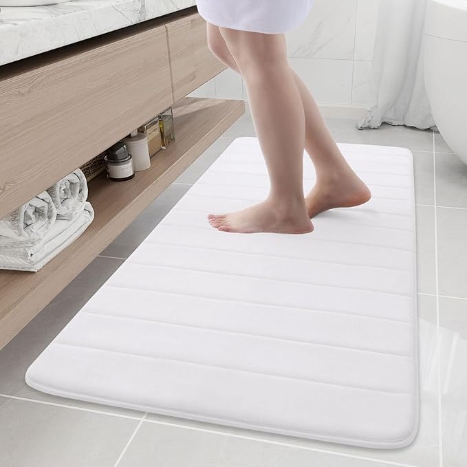 Buganda Memory Foam Bath Mat, Ultra Soft and Non-Slip Bathroom Rugs, Water by Buganda