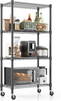 Homdox Heavy Duty Storage Shelves, 4 Tier Wire Shelving Unit by HOMDOX