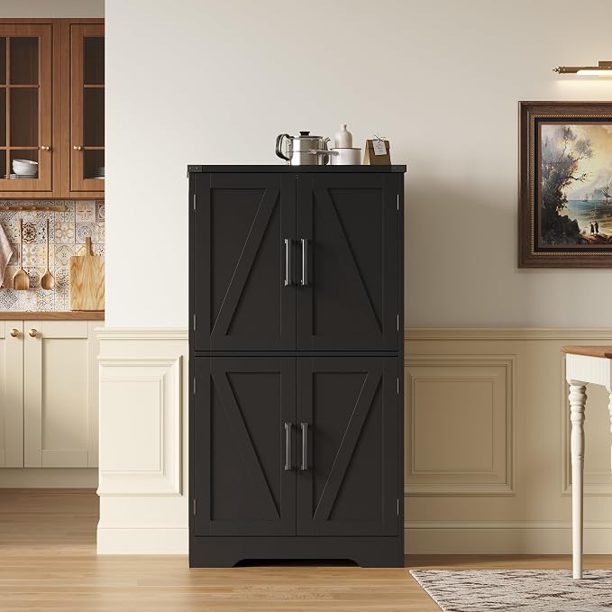 Treocho Bathroom Floor Cabinet, Farmhouse Bathroom Storage Cabinet - Image 7