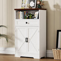White Floor Cabinet, Farmhouse Storage Cabinet by Viroformo