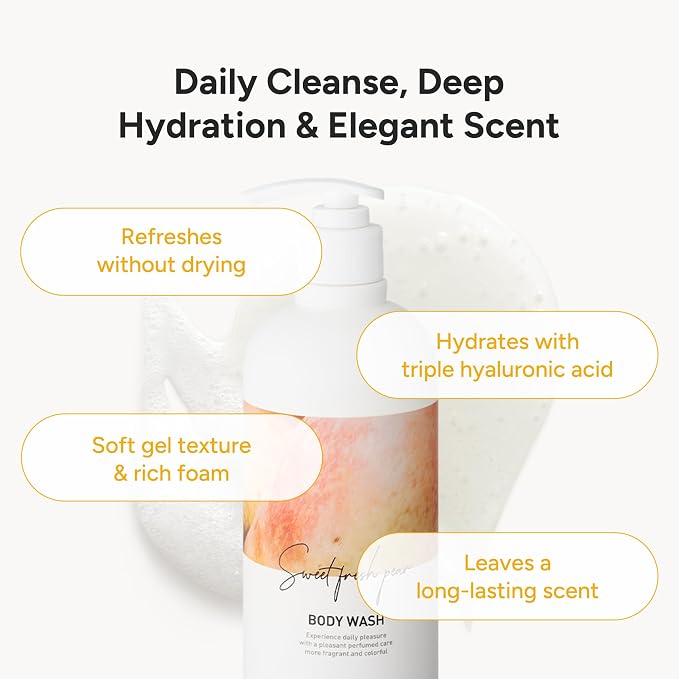 Korean Body Wash with Hyaluronic Acid & Aloe – Hydrating Moisturizing Cleanser - Image 4