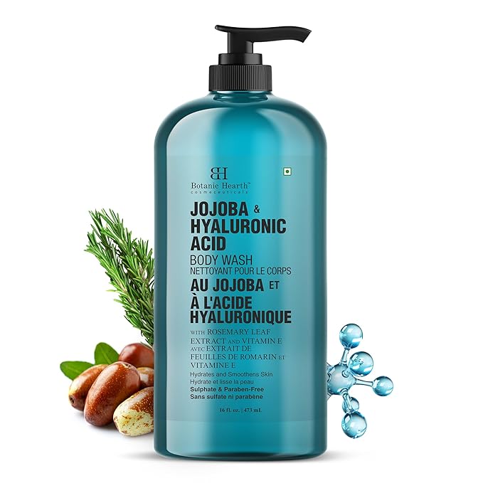 Botanic Hearth Jojoba & Hyaluronic Acid Body Wash – Moisturizing Shower Gel by BestHairCareProducts