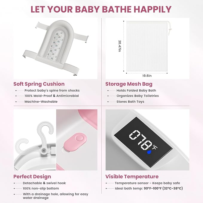Collapsible Baby Bathtub, Baby Tubs - Image 5