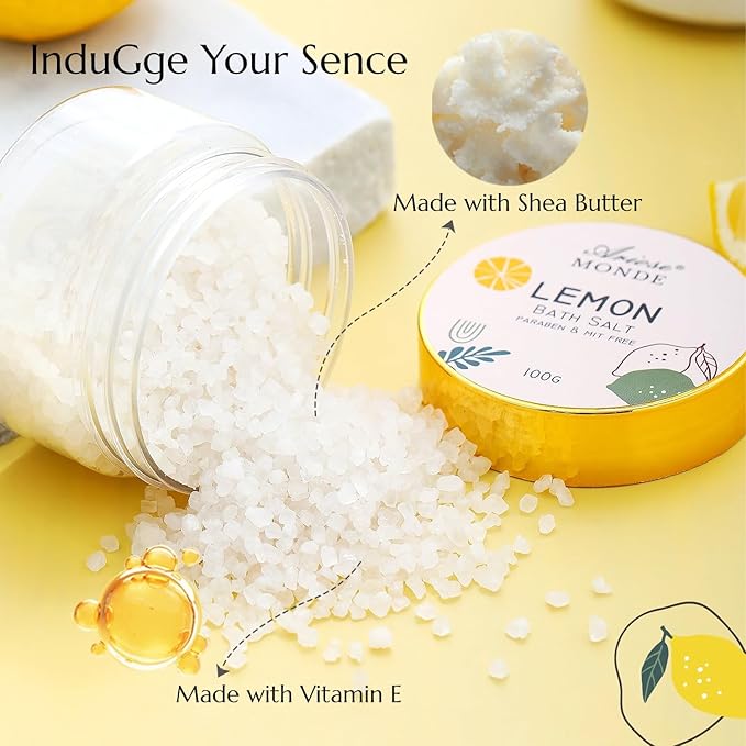 Lemon Scent Bath Spa Gift Box Set - Image 4