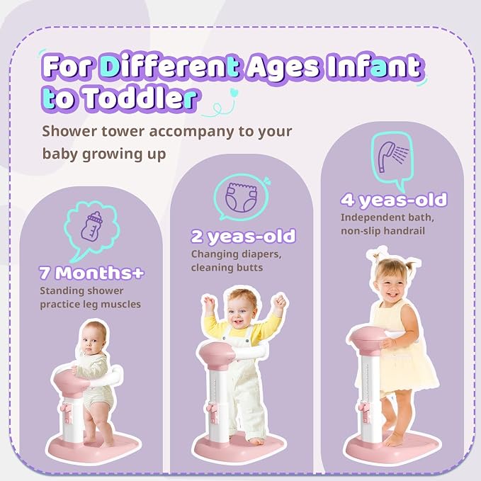 COOSEYA® Baby Shower Stand, Toddler Bath Stand Support - Image 5