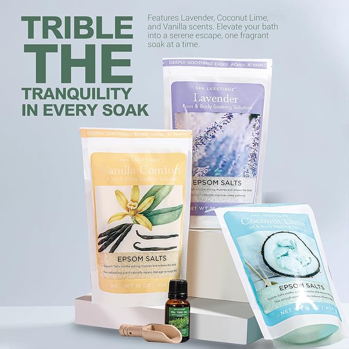 Bath Salts for Women, Spa Luxetique Epsom Salts for Soaking, Vanilla and - Image 4