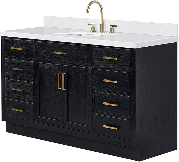 ARIEL Hepburn 60 Inch Single Rectangle Sink Bathroom Vanity - Image 4