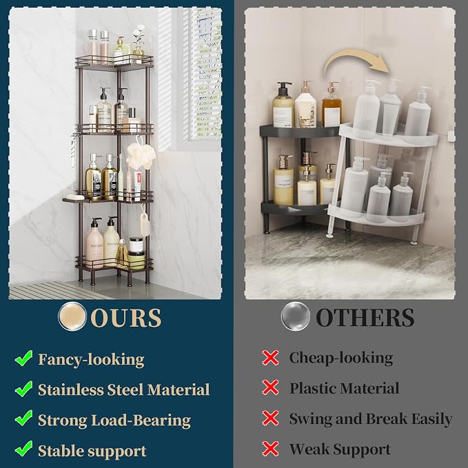 Consumest Corner Shower Caddy Standing - Image 2
