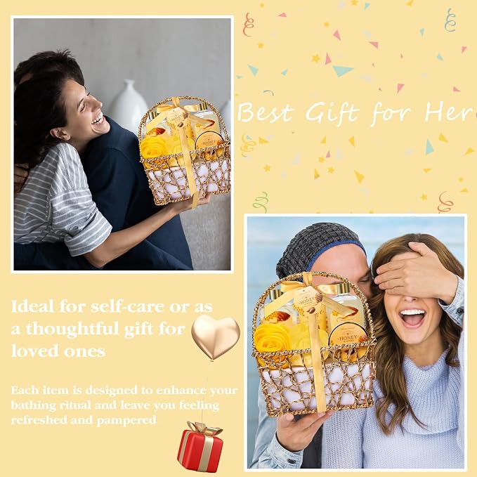 Gift Baskets, Spa Gifts for Women, Relaxation Self Care Spa Kit W/Bath Bomb - Image 8