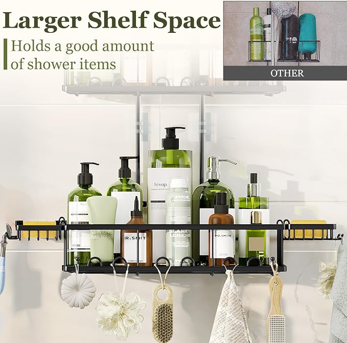 Shower Caddy Hanging: Adjustable Height Organizer - Image 4