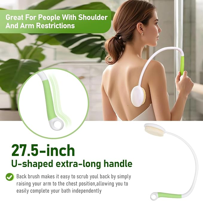 Fanwer 27.5" Long Handled Back Bath Brush - Image 3