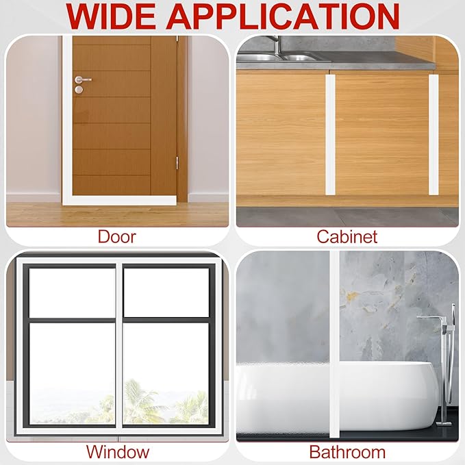 MYFAMIREA Door Weather Stripping 2IN x 40FT Door Draft Stopper Seal Tape - Image 7