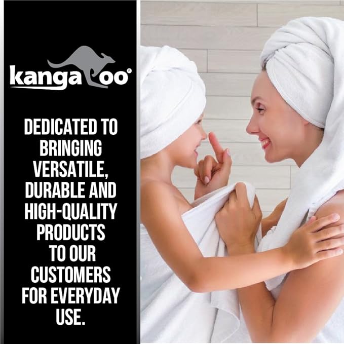 KANGAROO Bathroom Rugs, Chenille Soft Absorbent Bath Rug, Shaggy Shower Mat - Image 3