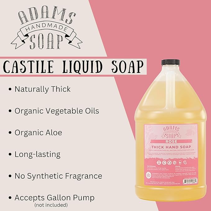 Adams Handmade Soap Thick Organic Castile Liquid Hand Soap 1 Gallon Refill - Image 3