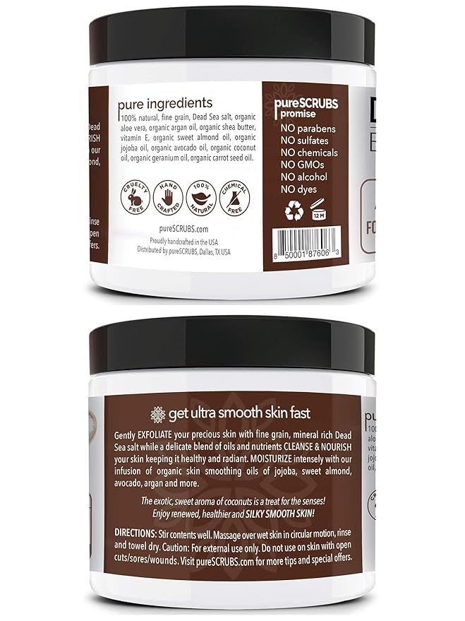 pureSCRUBS Premium Coconut Body Scrub Set - Image 2