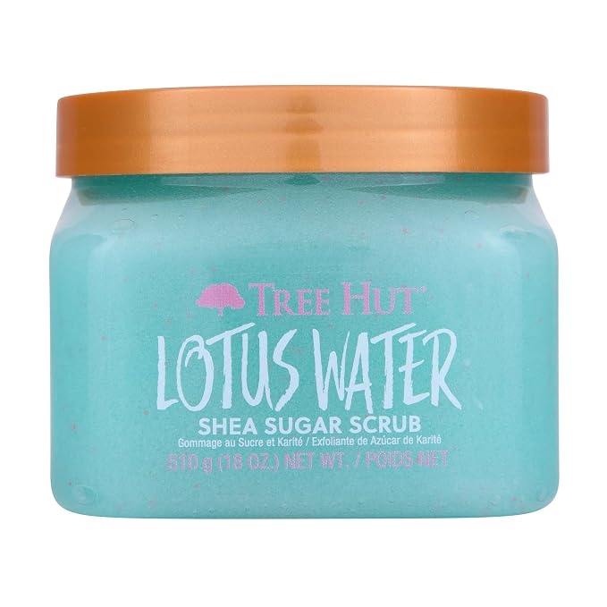 Tree Hut Lotus Water Shea Sugar Scrub, Exfoliating, Hydrating & Moisturizing by TreeHut
