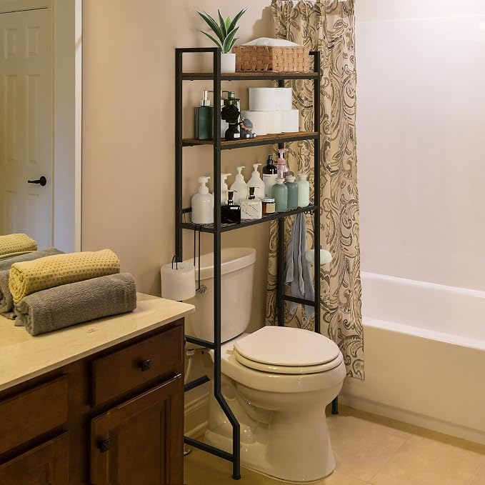 smusei Over The Toilet Storage Shelf, 3 Tier Bathroom Organizer Over The Toilet - Image 5