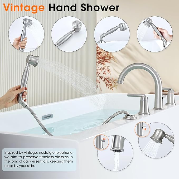 Tub Faucet Set, Roman Bathtub Faucet Set - Image 5