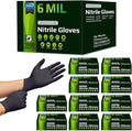 Inspire HEAVY DUTY ORIGINAL Stretch Nitrile Black Gloves Disposable Latex Free by Inspire