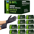 Inspire HEAVY DUTY ORIGINAL Stretch Nitrile Black Gloves Disposable Latex Free by Inspire