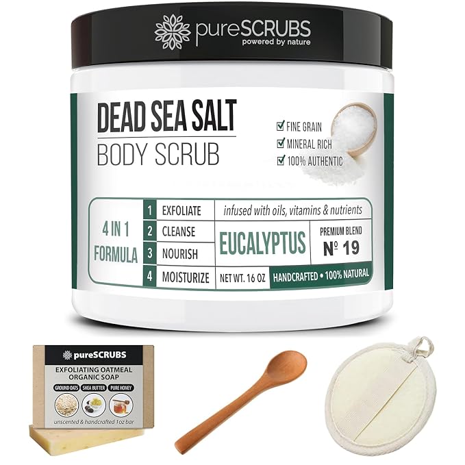 pureSCRUBS Premium Eucalyptus Body Scrub Set - Image 7