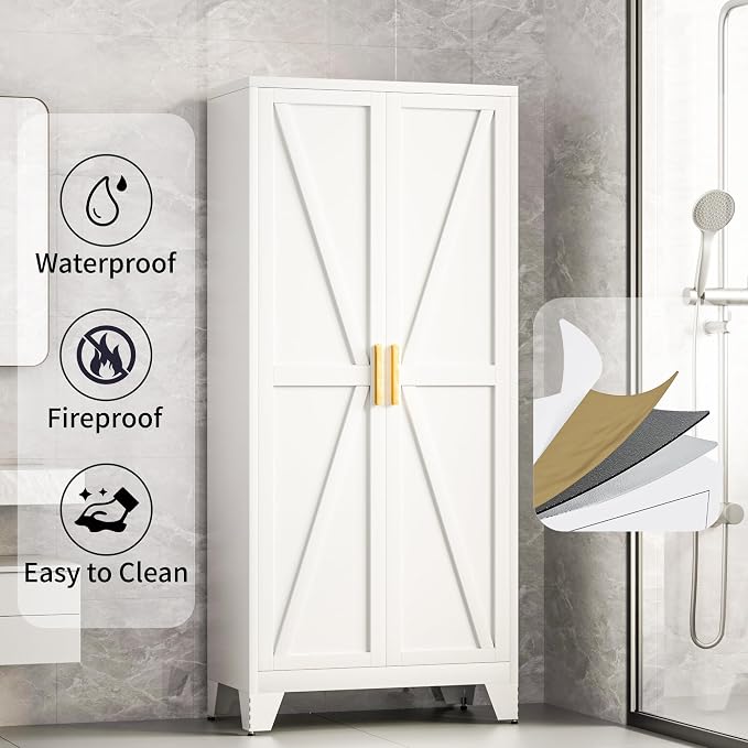 71H Tall Metal Storage Cabinet - Image 7