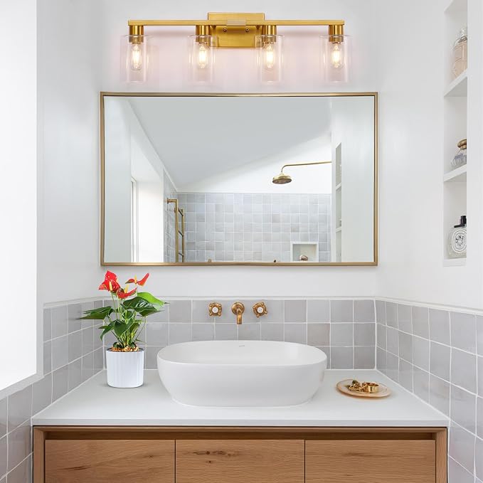 Brushed Gold Bathroom Light fixtures, Living Room Bedroom Hallway, Bathroom - Image 8