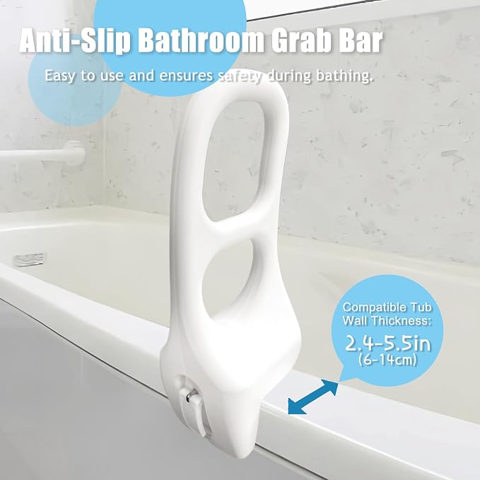 FamilyRoots Adjustable Bathtub Safety Rail, Shower Grab Bar Handle - Image 3