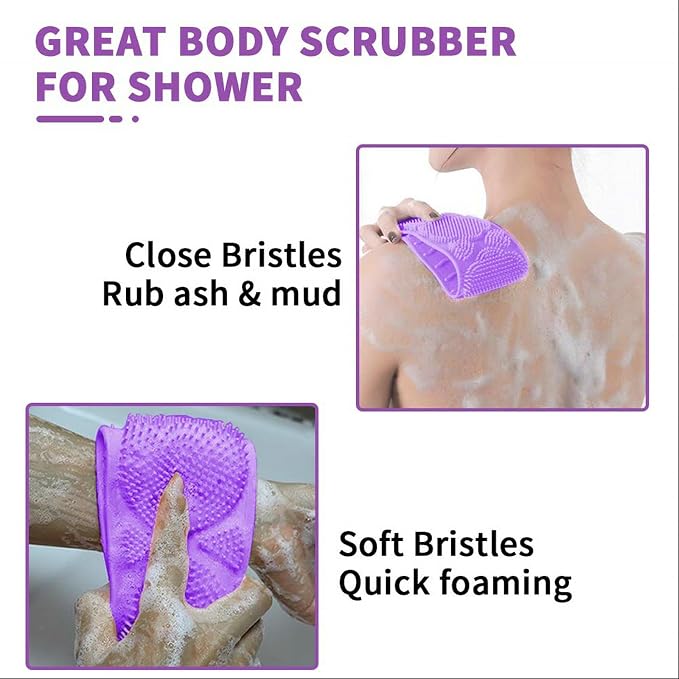 Silicone Back Scrubber for Shower, Silicone Body Scrubber, 35 Inch Extra Long - Image 7