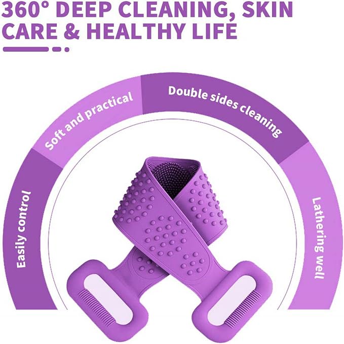 Silicone Back Scrubber for Shower, Silicone Body Scrubber, 35 Inch Extra Long - Image 6