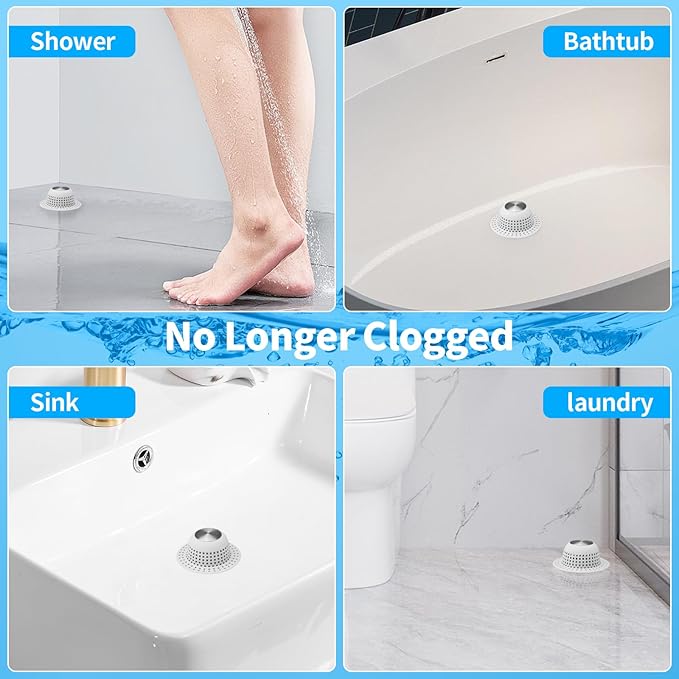 Shower Drain Hair Catcher Bathtub Drain Cover Shower Protector - Image 2