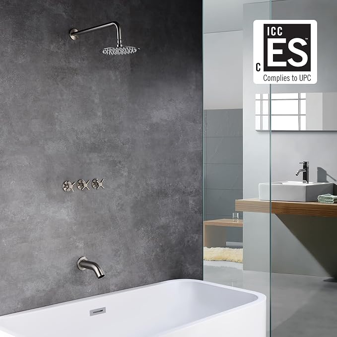 Tub and Shower Faucet Set 3 Handle - Image 2