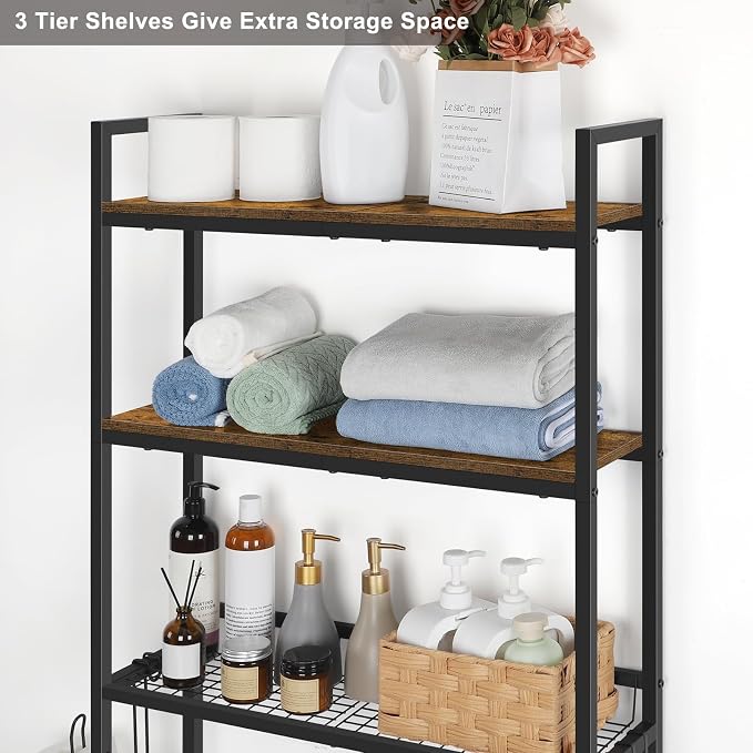 smusei Over The Toilet Storage Shelf, 3 Tier Bathroom Organizer Over The Toilet - Image 4