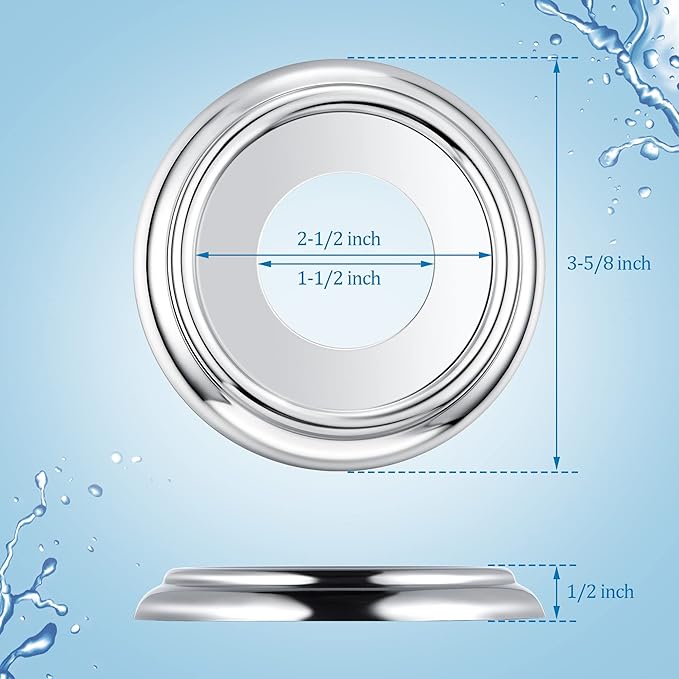 Enhon Metal Tub Spout Cover Ring, Bathroom Faucet Remodeling Wall Plate - Image 2