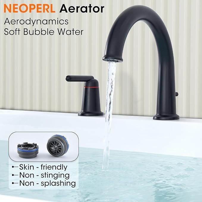 Bathtub Faucet Trim Kit with Hand Shower and Rough-in Valve Deck Mount 4 Hole - Image 3