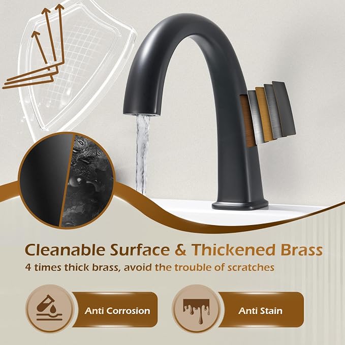 Black Bathtub Faucet Brass Roman Tub Faucet, Gooseneck Tub Filler, Garden Tub - Image 3