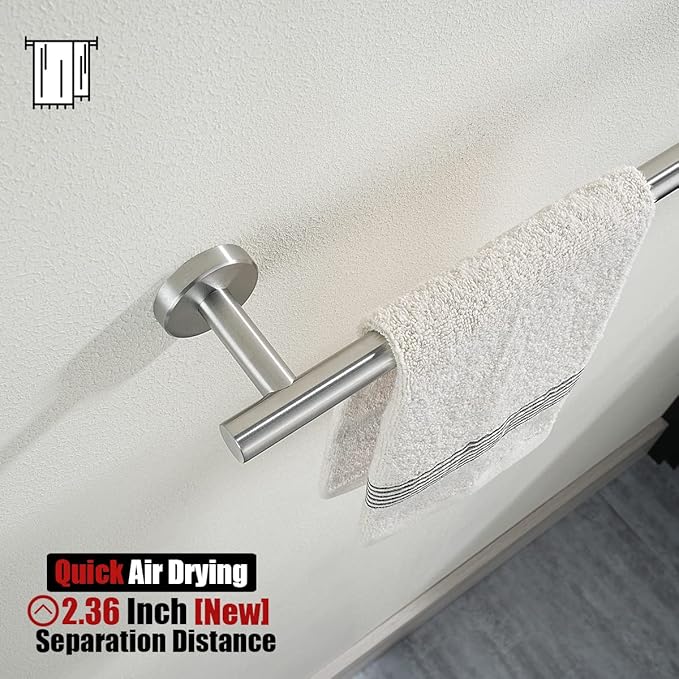 JQK Bath Towel Bar, 39 Inch 304 Stainless Steel Thicken 1mm Single Towel Rack - Image 6