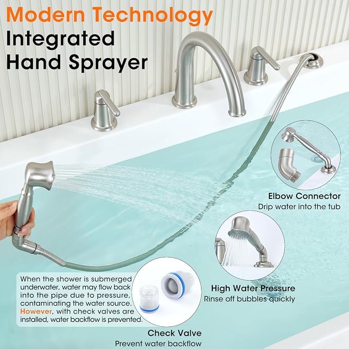 Tub Faucet Set, Roman Bathtub Faucet Set - Image 6