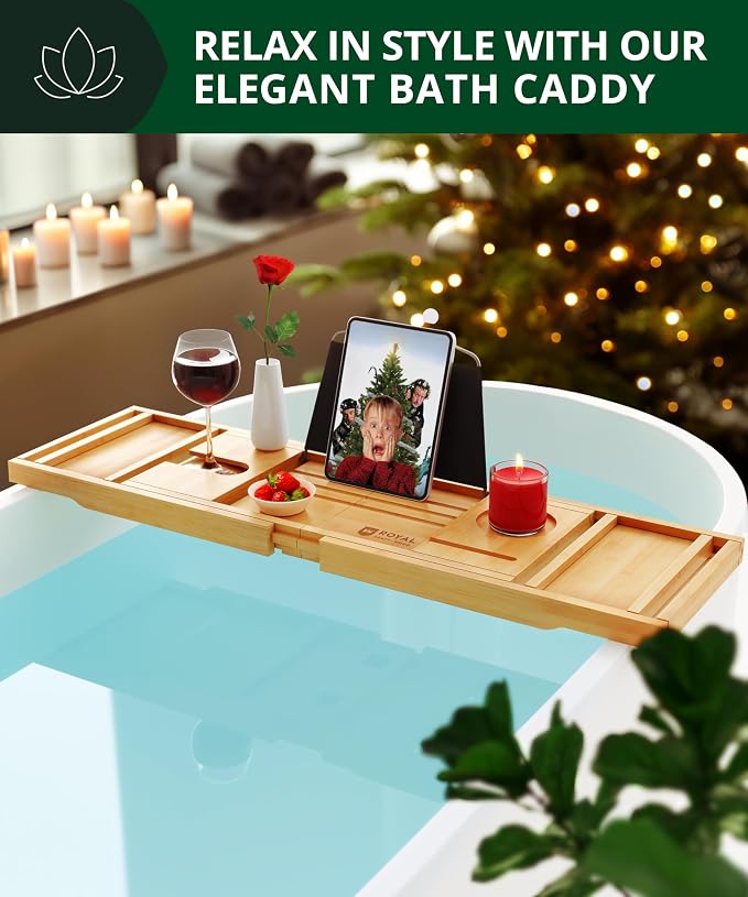 ROYAL CRAFT WOOD Bathtub Tray Caddy - Image 5
