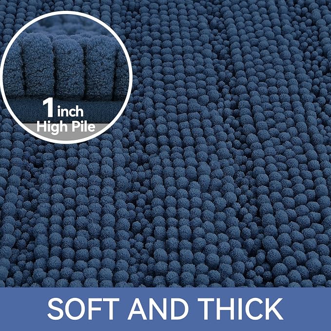 Bcoimo 70"×24" Chenille Bath Mat – Non-Slip - Image 3