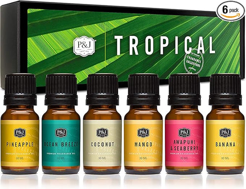 &J Fragrance Oil Tropical Set | Banana, Awapuhi and Seaberry, Ocean Breeze by PJTrading