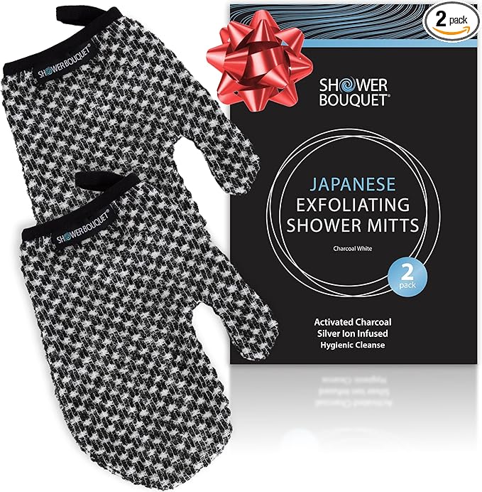 Japanese Exfoliating Mitt 2-Pack by ShowerBouquet%C2%AE