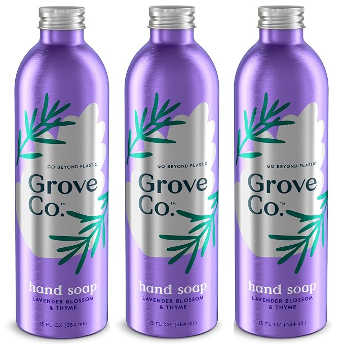 Grove Co. Hydrating Gel Hand Soap Refills Plastic-Free Liquid Hands Cleaner by GroveCo
