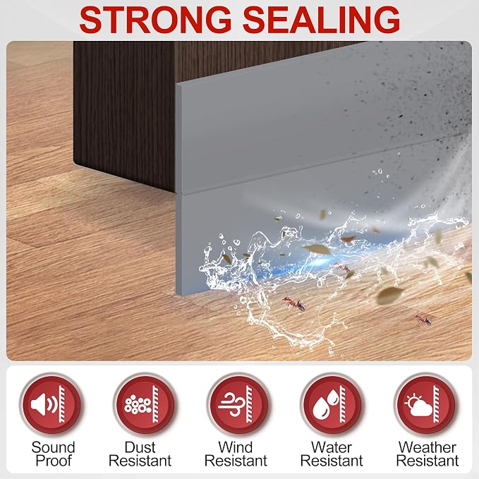 MYFAMIREA Door Weather Stripping 2IN x 20FT Door Draft Stopper Seal Tape - Image 3