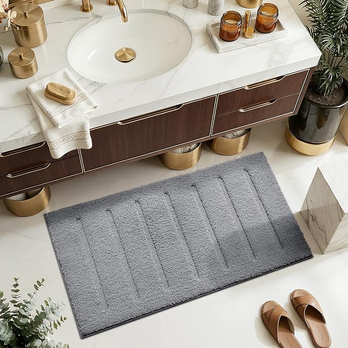 LUMI Soft Absorbent Bathroom Rugs, Non Slip Bath Mats - Image 5