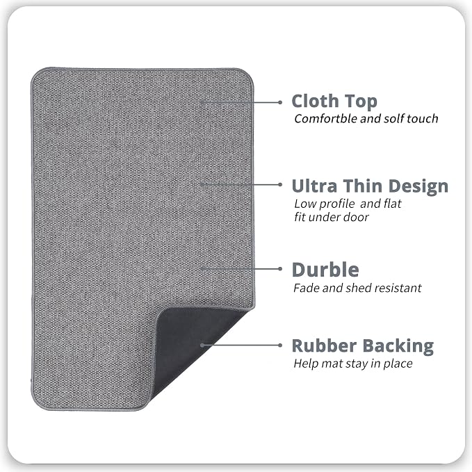 Bathroom Rugs Set 2 Pieces, Thin Bathroom Mats, Toilet Rugs, Quick Dry - Image 2