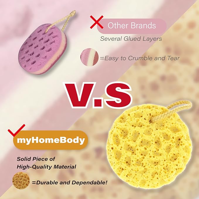 myHomeBody Bath Sponge, Foam Loofah, Body Scrubber - Image 7